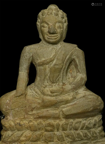 Very sweet small 17/18thC Cambodian stone Buddha.