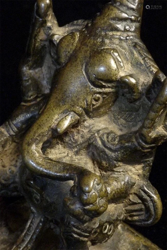 19thC or earlier bronze Ganesh- commanding presence