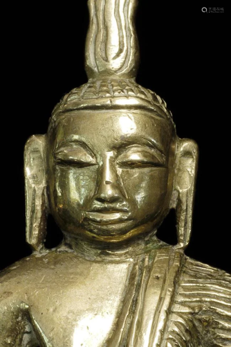 Very good antique Sri Lankan Buddha cast out of a