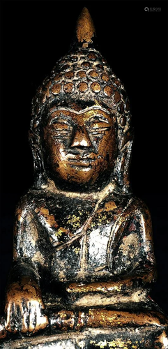 Very cute antique Laos Bronze Buddha.