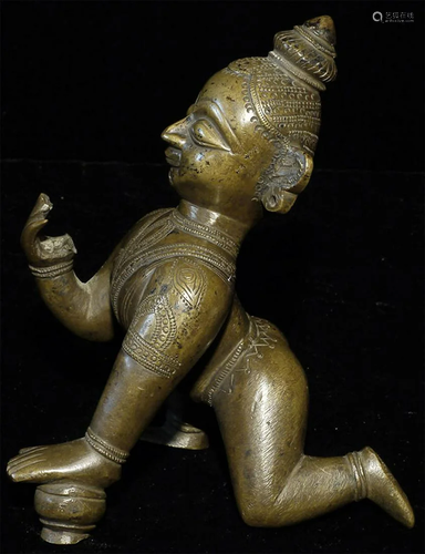 Huge antique baby Shiva is 7.25 inches high.