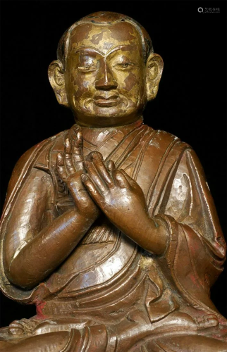 Antique Tibetan Monk- Quality casting- 18thC or