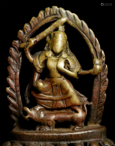 Early Nepalese figure. Small and worn with devotion,