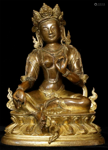 Very fine 17/18thC HEAVY Tibetan Bodhisattva- BEST