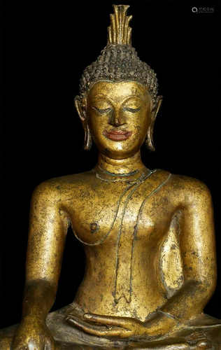 Large Northern Thai or Laos Buddha with very good age-