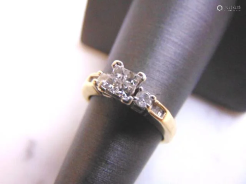 Women's Vintage Estate 14K Yellow Gold Diamond Ring