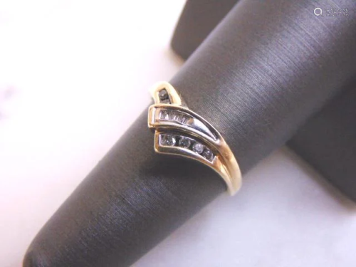Women's Vintage Estate 10K Yellow Gold Diamond Ring