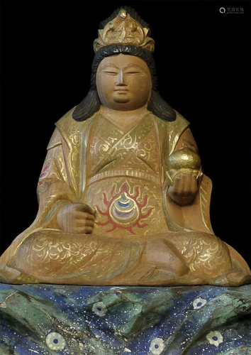 Fine Antique (Meiji)Japanese Buddhist deity.