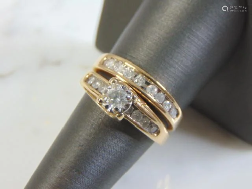 Women's Vintage 10K Yellow Gold Diamond Engagement Ring