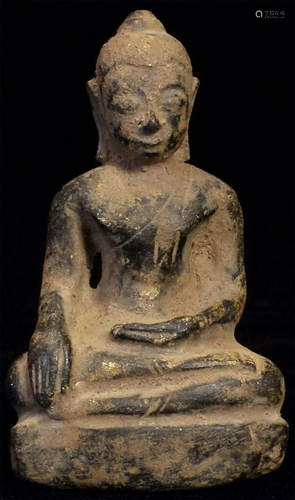 18thC Thai or Lao Buddha with strong burial patina-