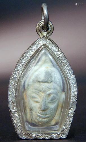 AMULET ,16th - 17th Century Thailand ,Glass, 1-1/4