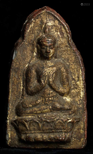 Old Burmese Buddhist votive. Size- 3.25