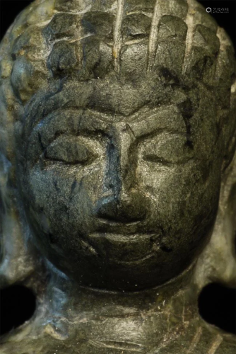 Antique Thai stone Buddha.