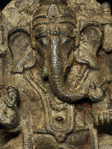 Very fine antique iron Ganesh