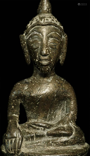 Delightful Laos folk Buddha, with a very distinctive