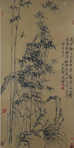 A Chinese Painting Scroll Attribute to Zheng Banqiao