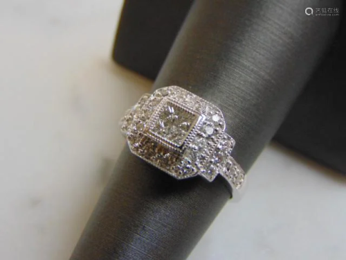 Women's 14K White Gold Diamond Ring