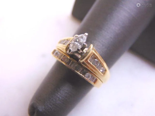 Women's Vintage 14K Yellow Gold Diamond Engagement Ring