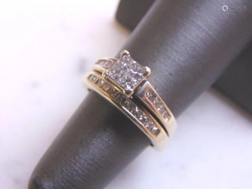Women's Vintage 14K White Gold Diamond Engagement Ring