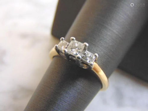 Women's Vintage Estate 14K Yellow Gold Diamond Ring