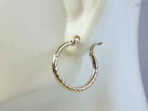 Vintage Estate Womens Sterling Silver Hoop Earrings