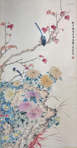 A Chinese Painting Scroll Attribute to He Xiangning
