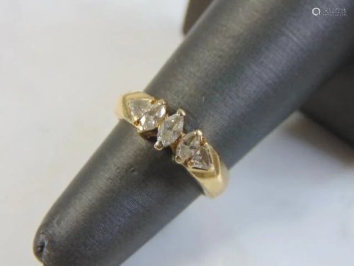 Vintage Estate Women's 14K Yellow Gold, Diamond Ring