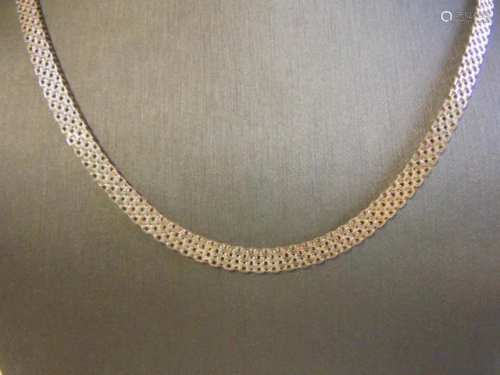 Women's Vintage Estate Sterling Silver Mesh Necklace