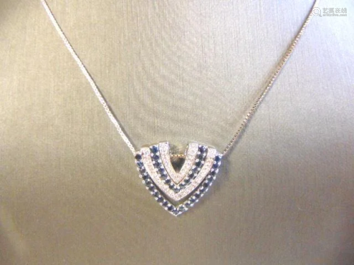 Women's Sterling Silver Necklace W/ CZ Stones