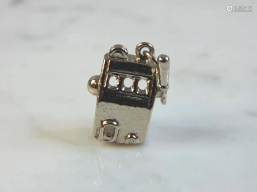 Vintage Estate Sterling Silver Vegas Slot Machine Charm