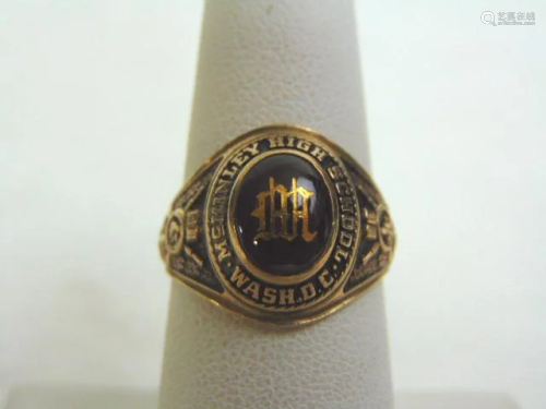Vintage 10K Gold 1968 McKinley High School Class Ring