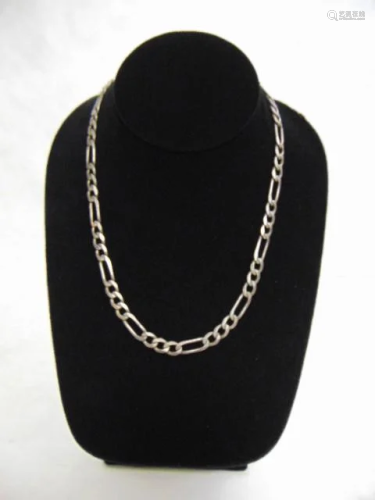 Vintage Sterling Silver Italian Chain Link Necklace