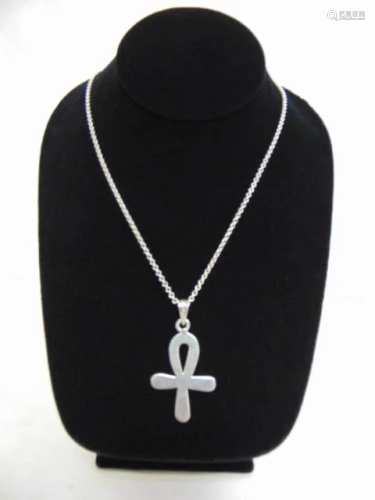 Sterling Silver Religious Cross Pendant & Necklace