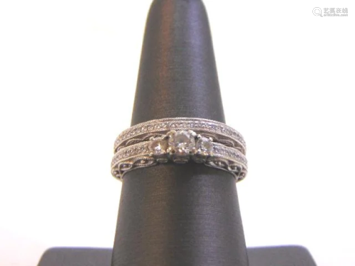 Womens 14K White Gold Diamond Engagement Ring
