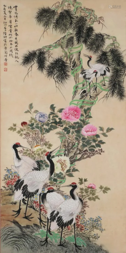 A Chinese Painting Scroll Attribute to Lu Yifei