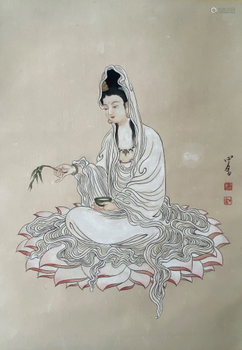 A Chinese Painting Scroll Attribute to Puru
