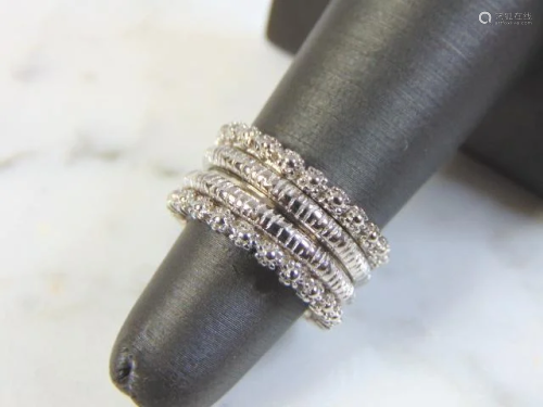 Womens Vintage Estate Sterling Silver Fidget Ring