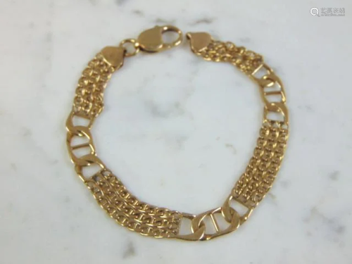 Womens Vintage Estate 14K Yellow Gold Bracelet