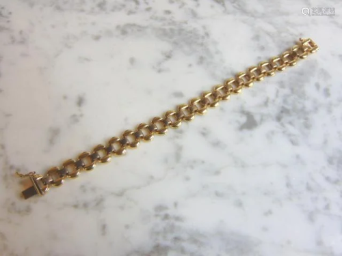 Womens Vintage Estate 14K Yellow Gold Link Bracelet