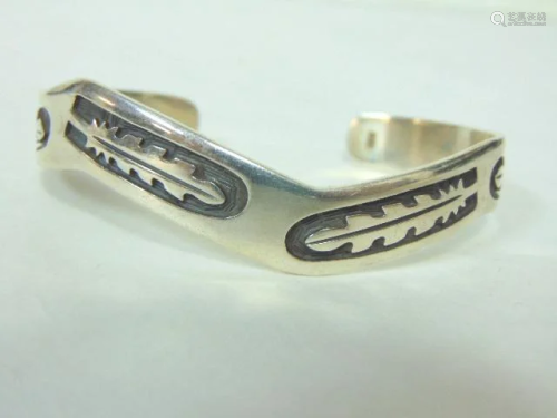 Sterling Silver Southwestern Design Cuff Bracelet