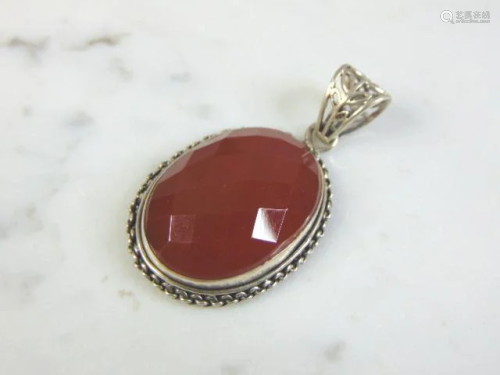 Womens Vintage Sterling Silver Victorian Style Pendant