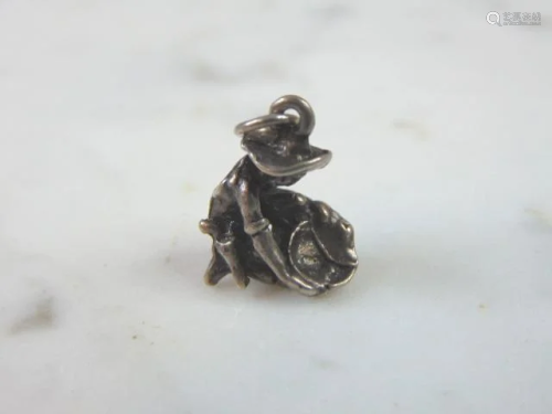 Vintage Estate Sterling Silver Prospector Pendant