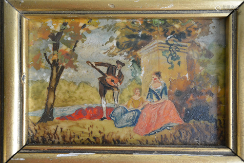 Antique Western Oil Painting: