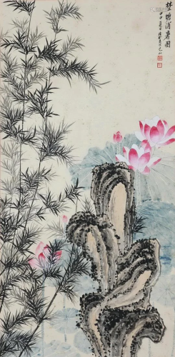 A Chinese Painting Scroll Attribute to Xie Zhiliu