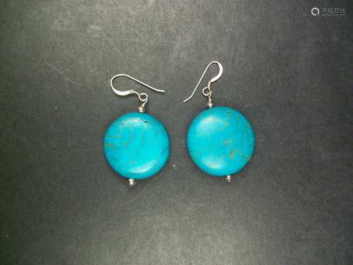 TWO PIECES CHARMING NATURAL BLUE COLOR TURQUOISE