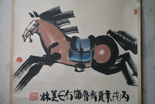 Han meilin benma painting: