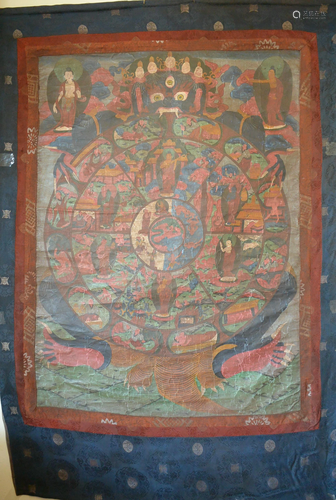 Rare Larger Qing Dynasty Tibetan Thanka