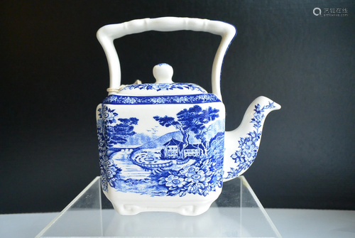 Porcelain beautiful western art Spring scenery tea pot