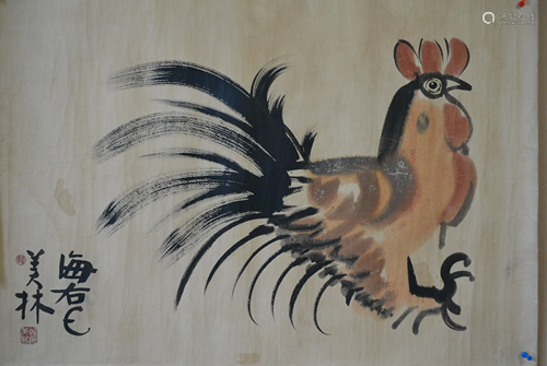 Painting, Han Meilin Rooster, Chinese Painting