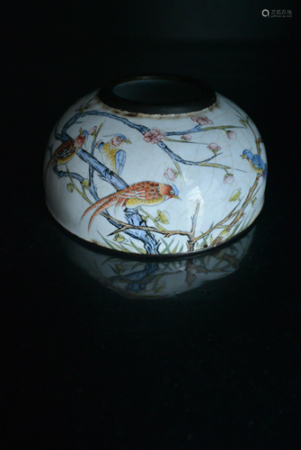 Qing Kangxi enamel Jinji plum blossom water